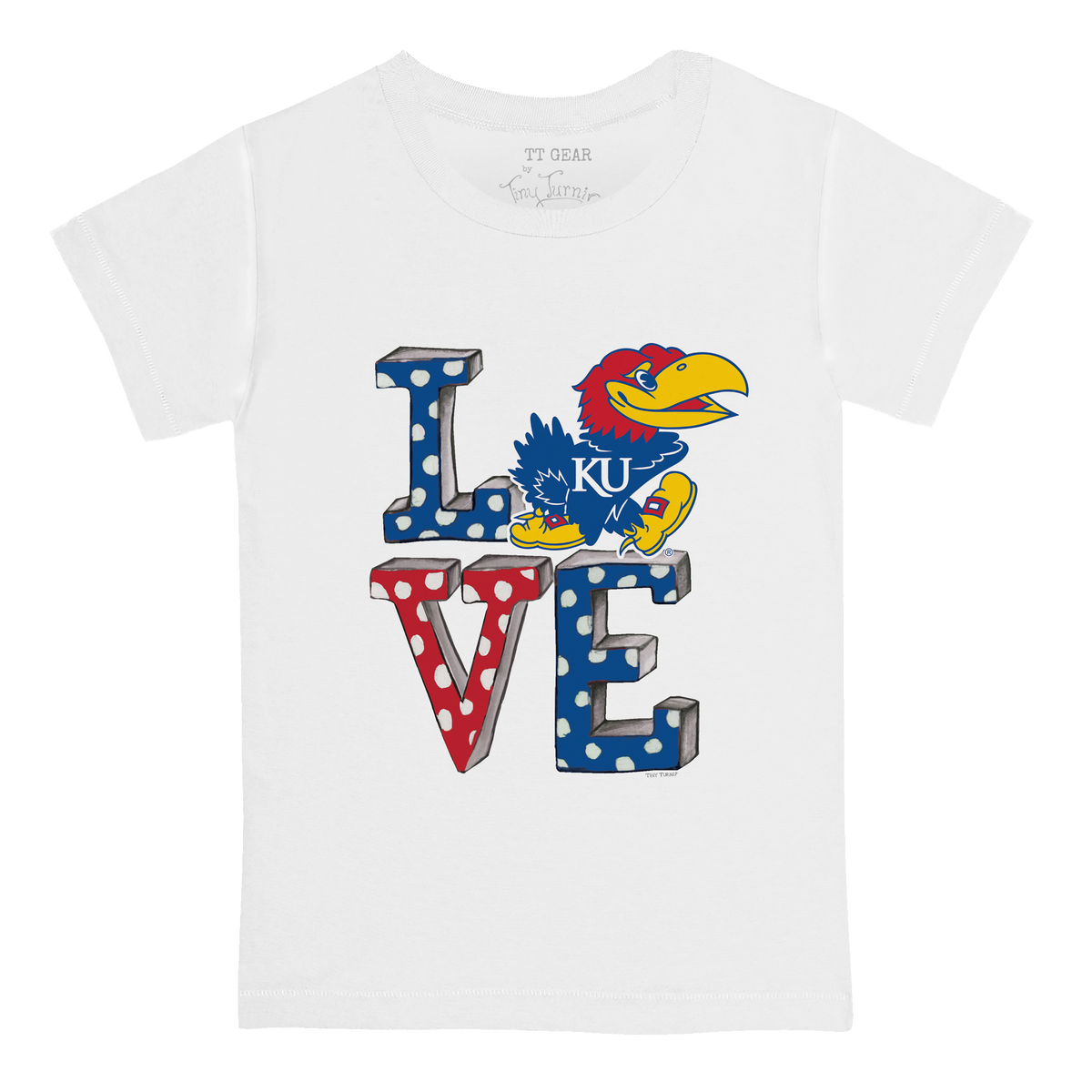 Kansas Jayhawks LOVE Kid's Tee Shirt