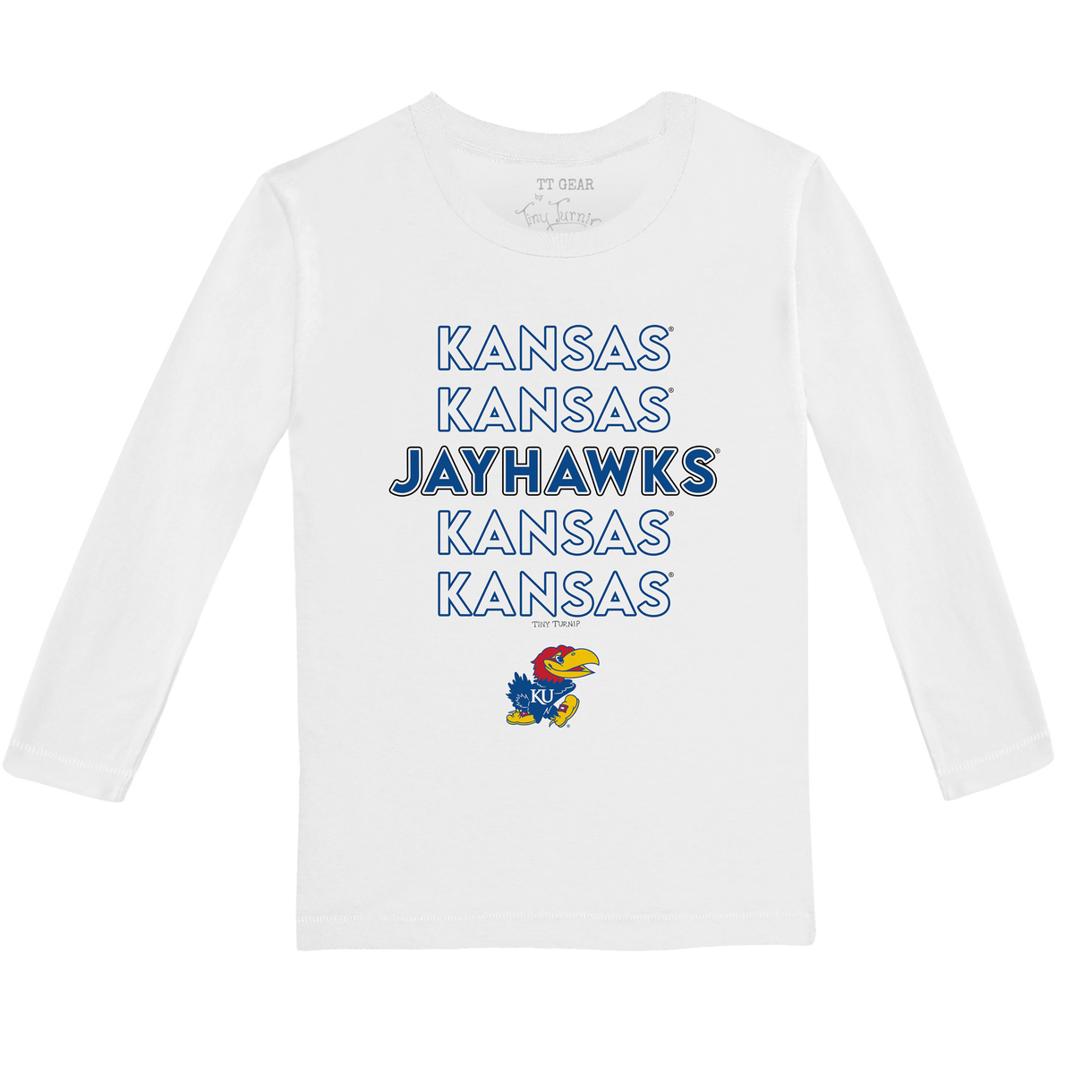 Kansas Jayhawks Stacked Long-Sleeve Tee Shirt