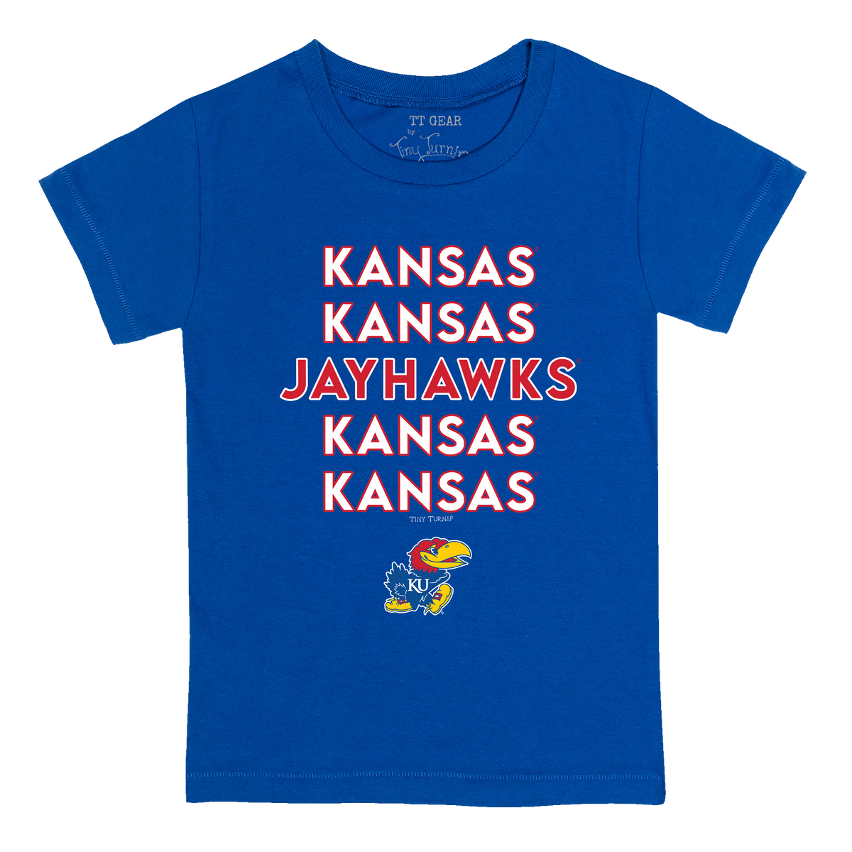 Kansas Jayhawks Stacked Kid's Tee Shirt