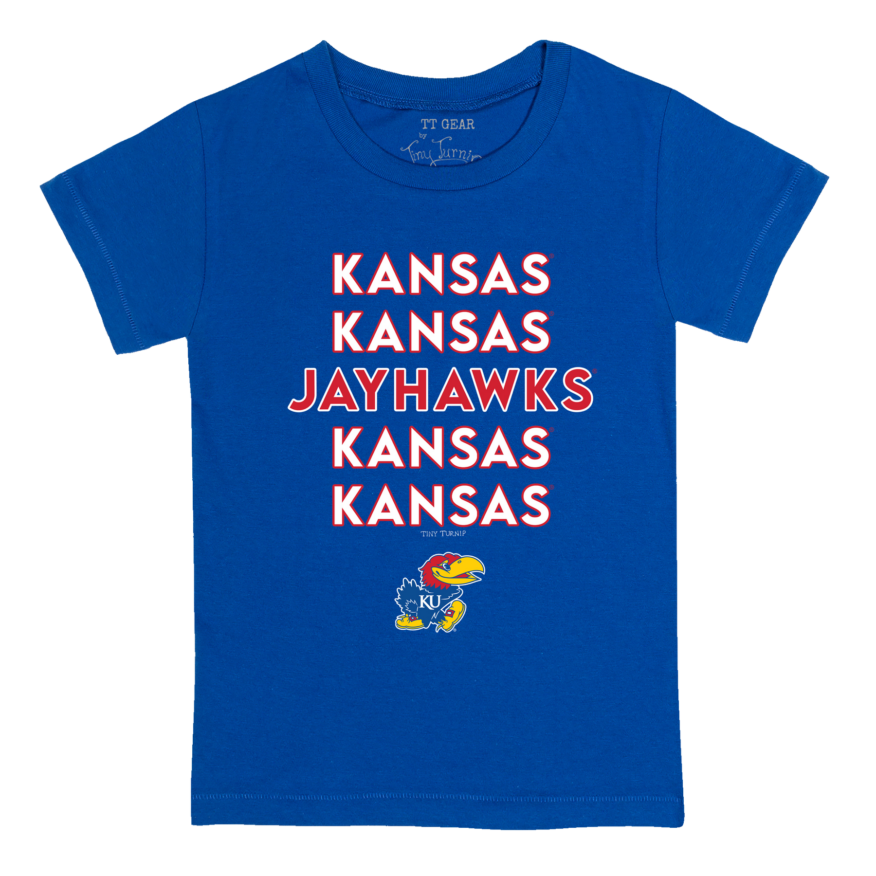 Kansas Jayhawks Stacked Kid's Tee Shirt