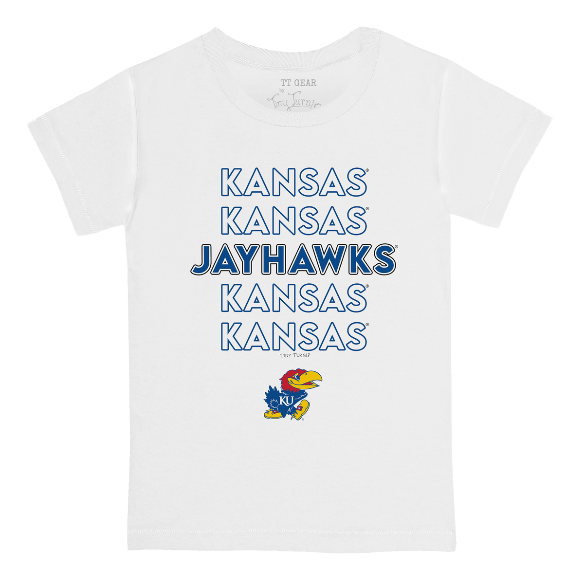 Kansas Jayhawks Stacked Kid's Tee Shirt