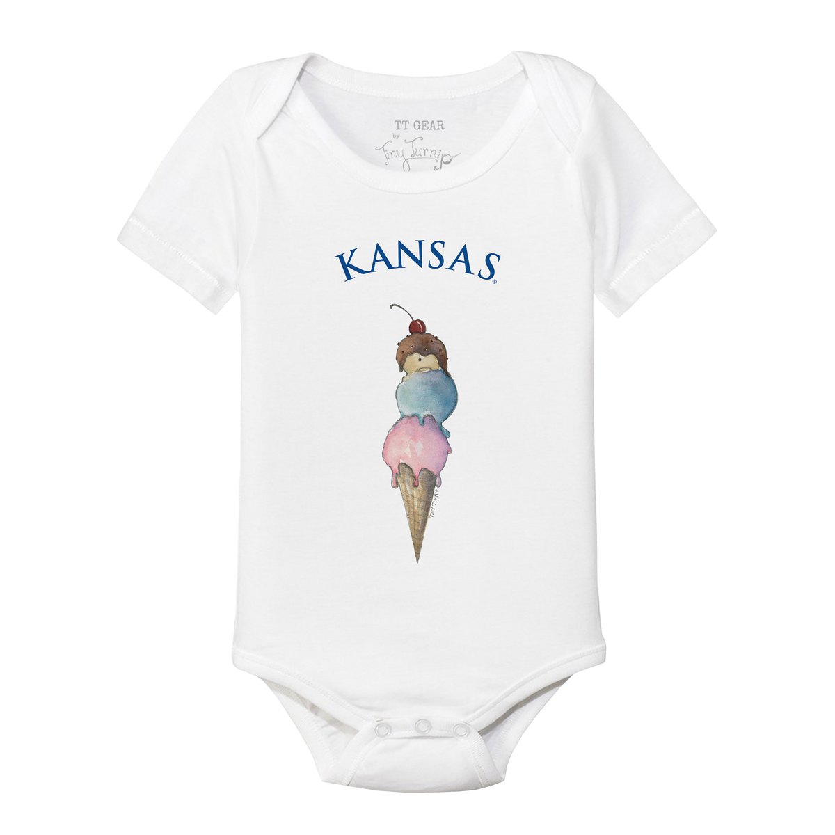 Kansas Jayhawks Triple Scoop Short Sleeve Snapper