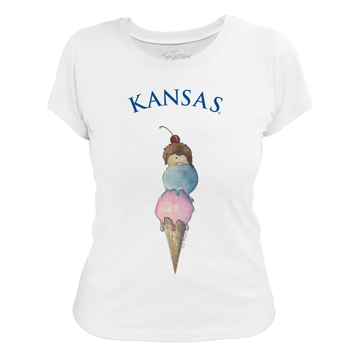 Kansas Jayhawks Triple Scoop Women's Tee Shirt