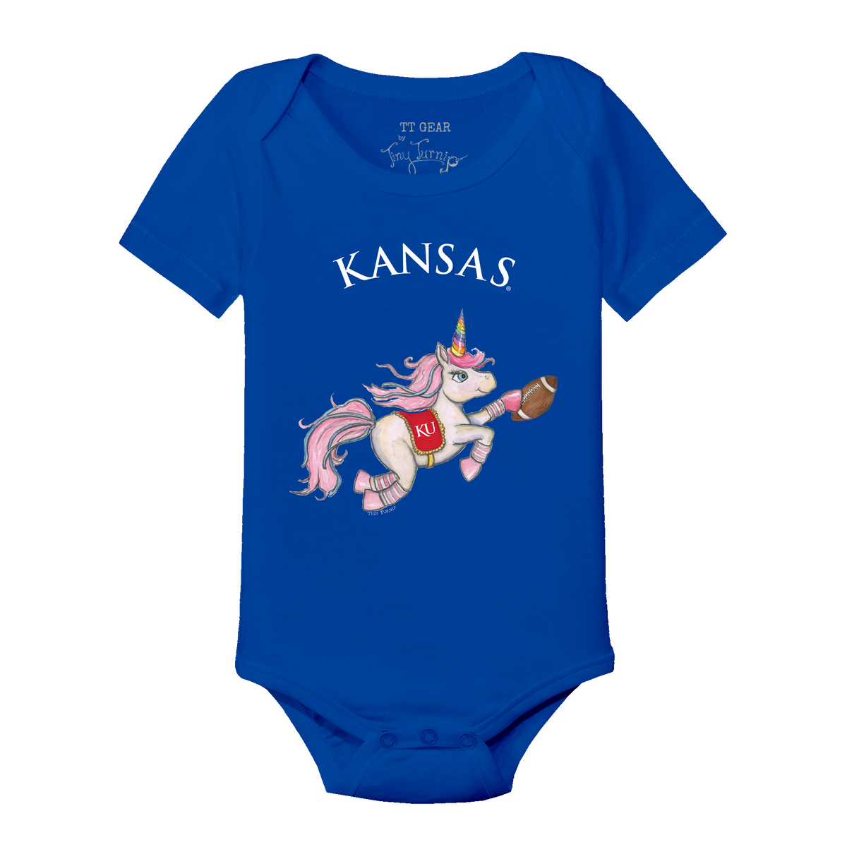 Kansas Jayhawks Unicorn Short Sleeve Snapper