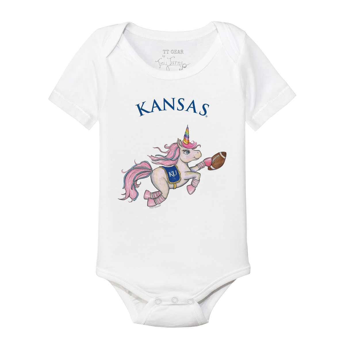 Kansas Jayhawks Unicorn Short Sleeve Snapper