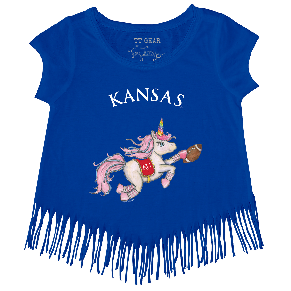 Kansas Jayhawks Unicorn Fringe Tee