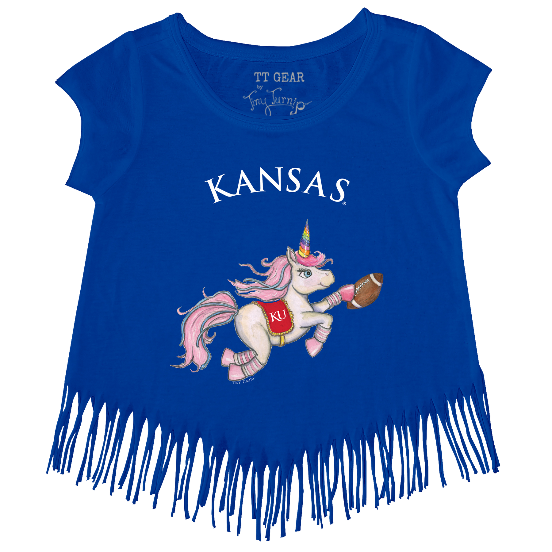 Kansas Jayhawks Unicorn Fringe Tee