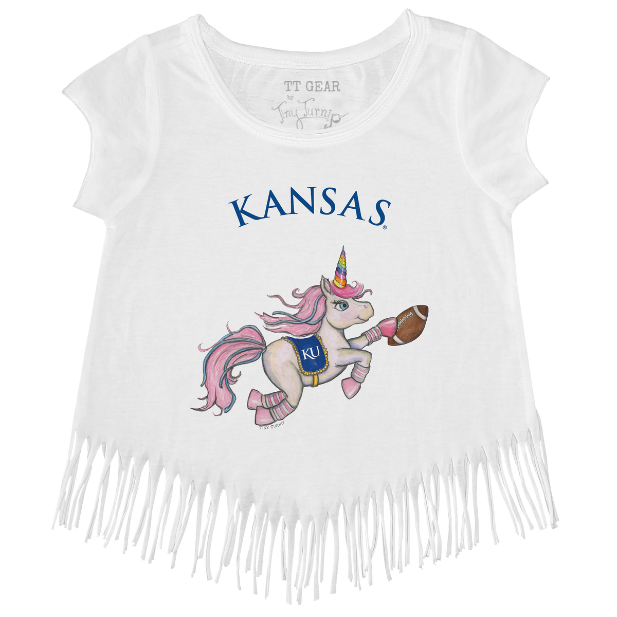 Kansas Jayhawks Unicorn Fringe Tee