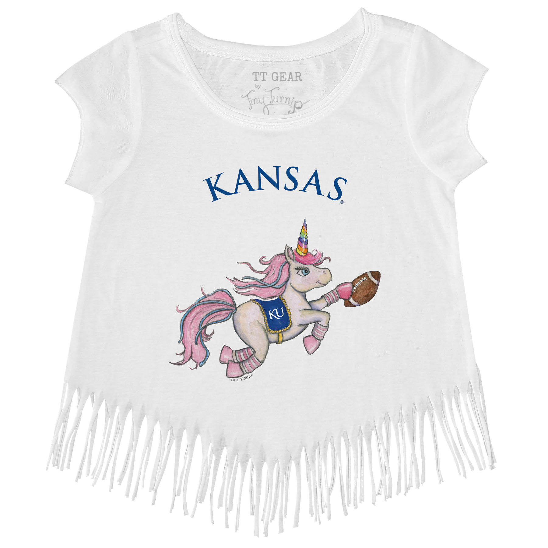 Kansas Jayhawks Unicorn Fringe Tee