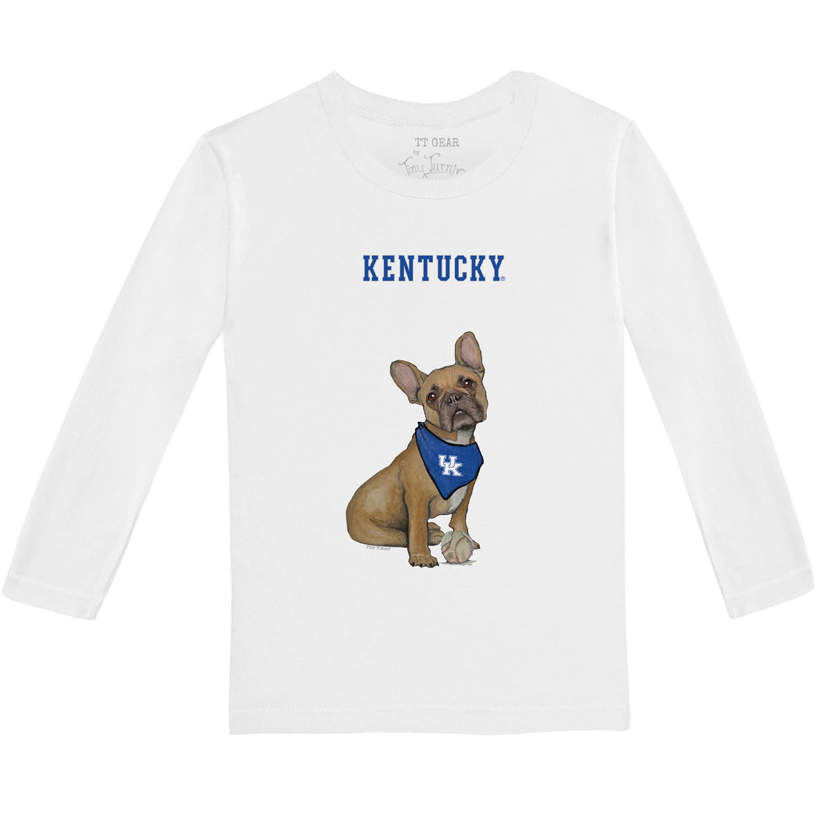 Kentucky Wildcats French Bulldog Long-Sleeve Tee Shirt