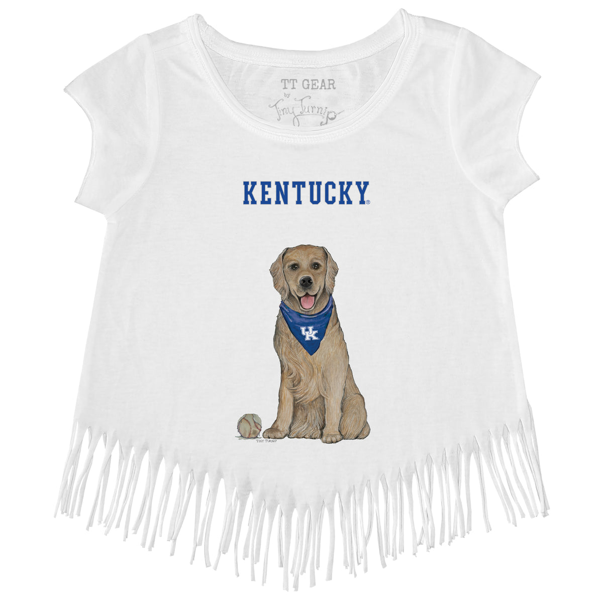 Kentucky Wildcats Golden Retriever Fringe Tee