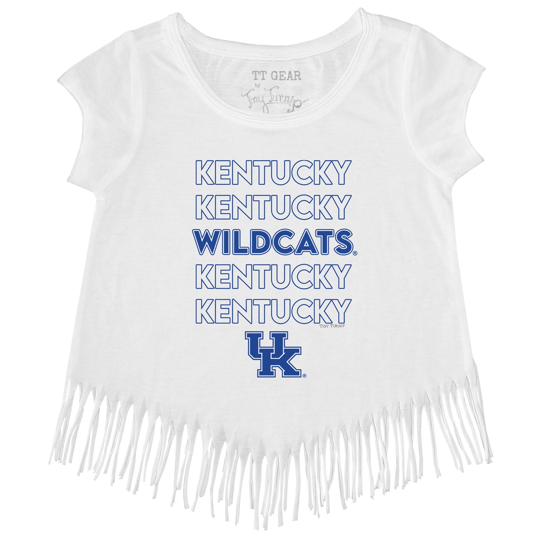 Kentucky Wildcats Stacked Fringe Tee