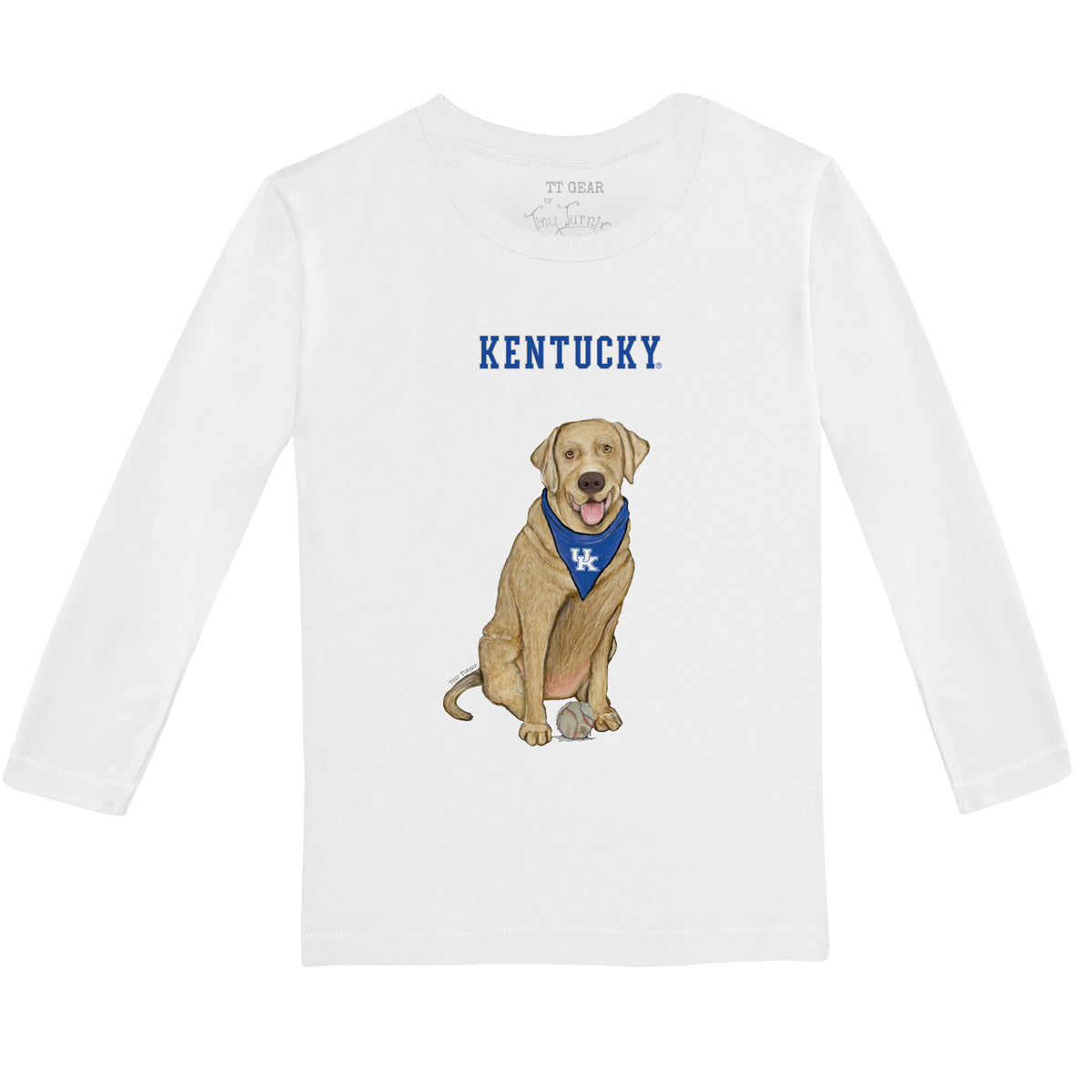 Kentucky Wildcats Yellow Labrador Retriever Long-Sleeve Tee Shirt