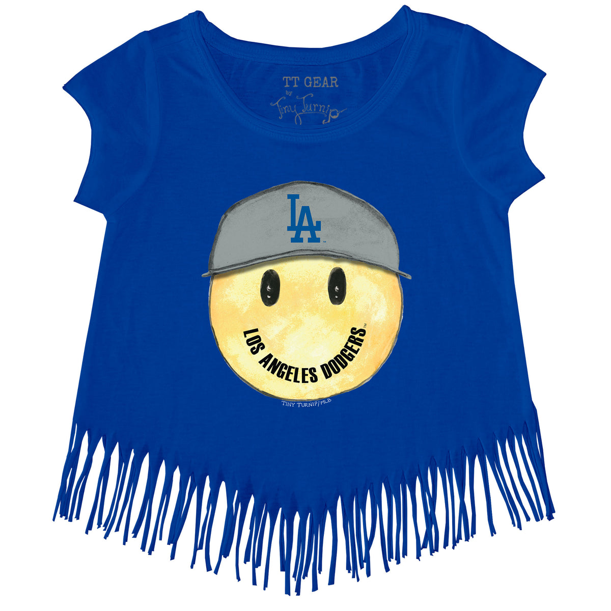 Los Angeles Dodgers Smiley Fringe Tee