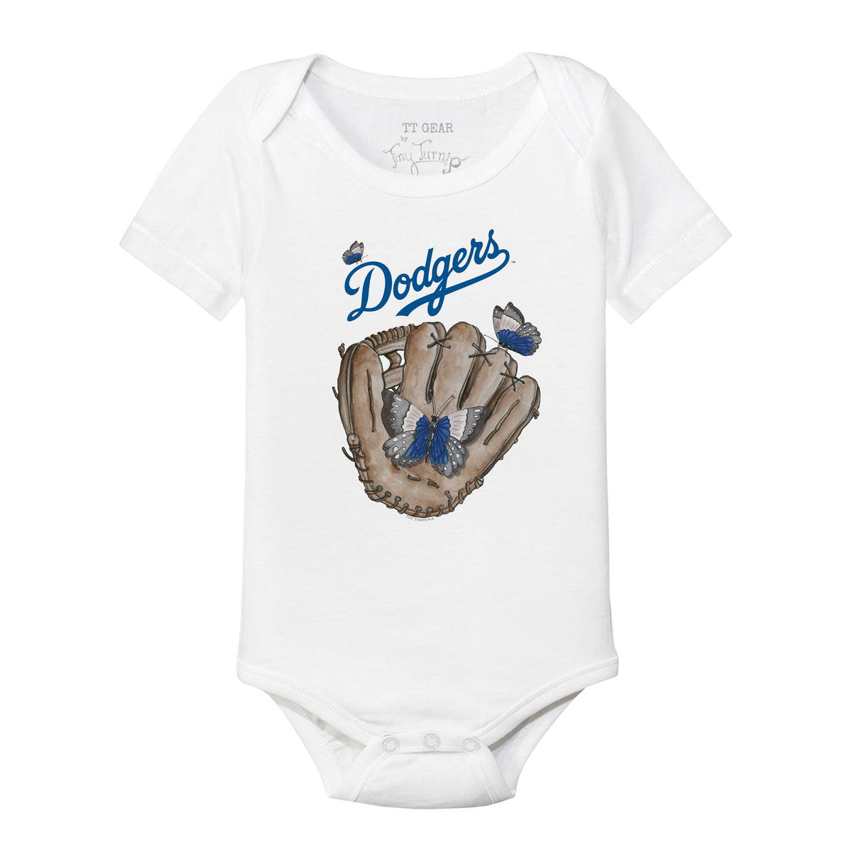 Los Angeles Dodgers Butterfly Glove Short Sleeve Snapper
