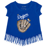 Los Angeles Dodgers Butterfly Glove Fringe Tee