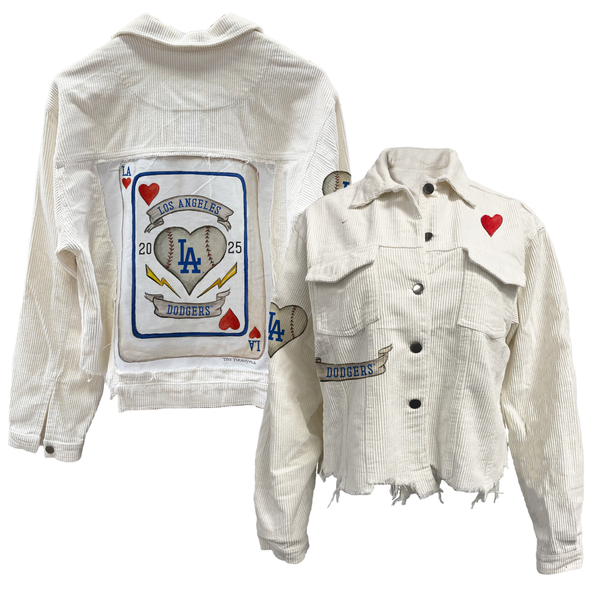Los Angeles Dodgers Card White Cord Jacket