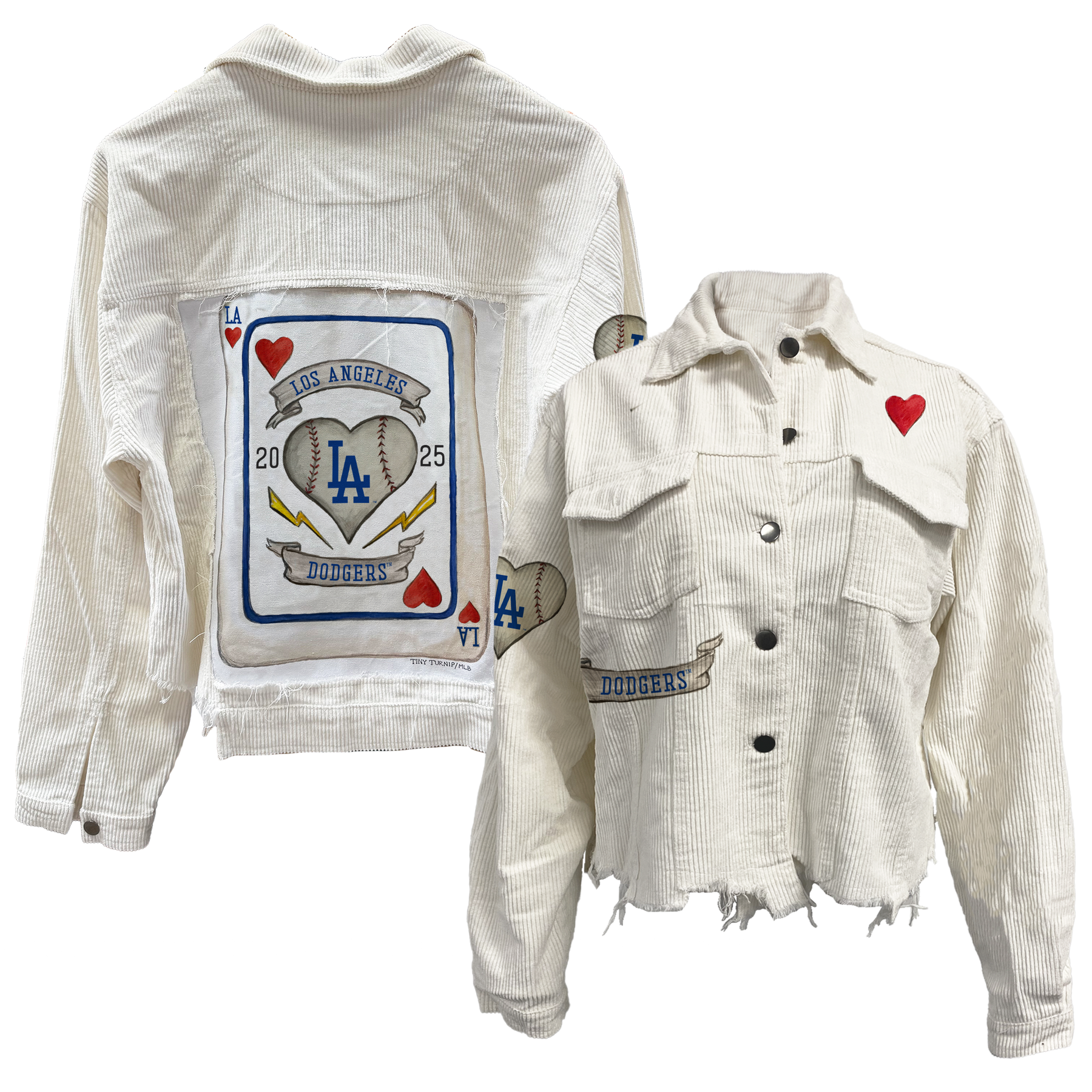 Los Angeles Dodgers Card White Cord Jacket