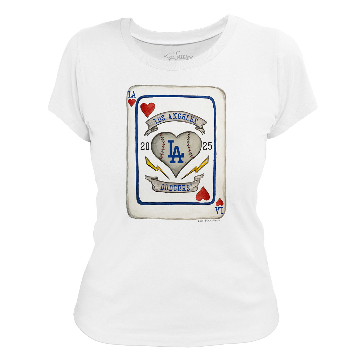 Los Angeles Dodgers Card Women's Tee Shirt
