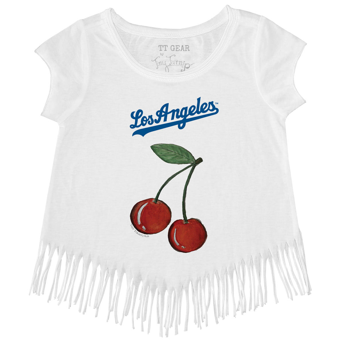 Los Angeles Dodgers Cherry Fringe Tee