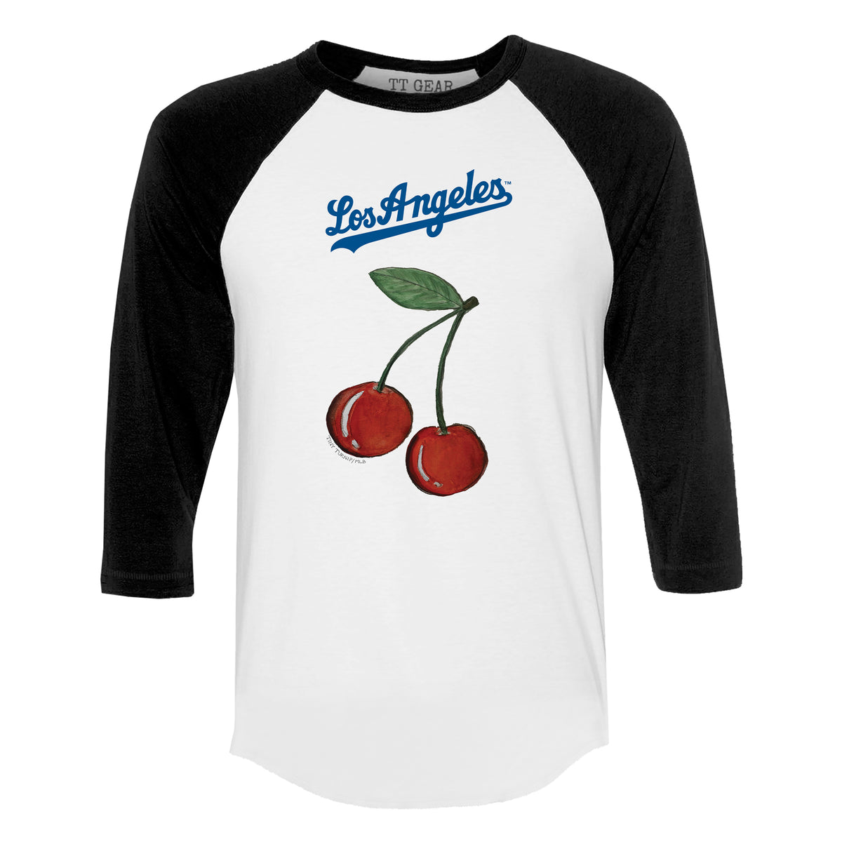 Los Angeles Dodgers Cherry 3/4 Black Sleeve Raglan