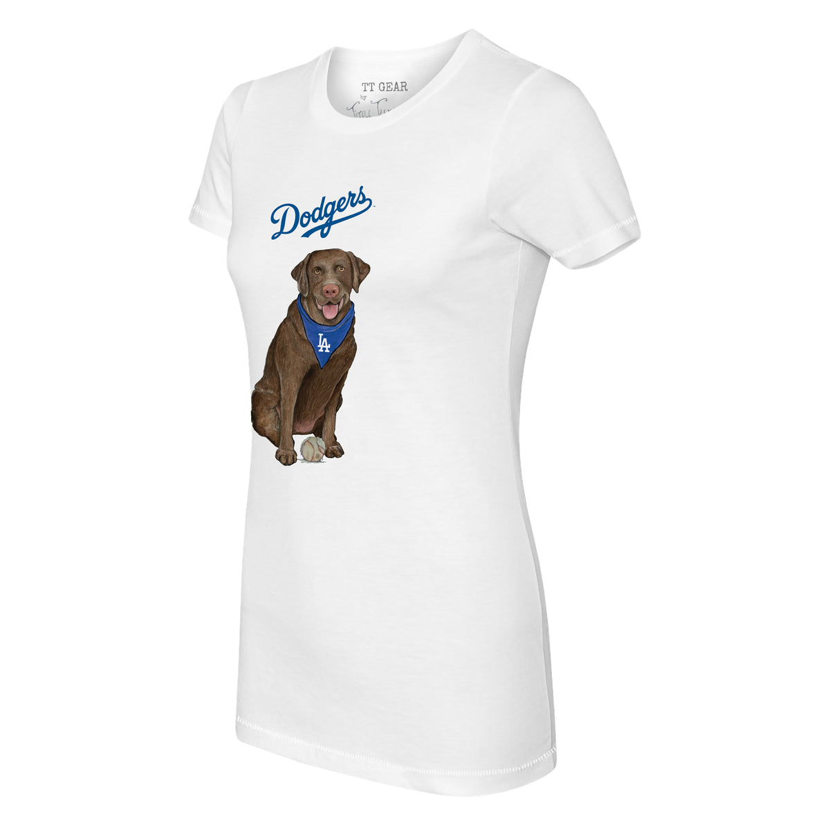 Los Angeles Dodgers Chocolate Labrador Retriever Tee Shirt