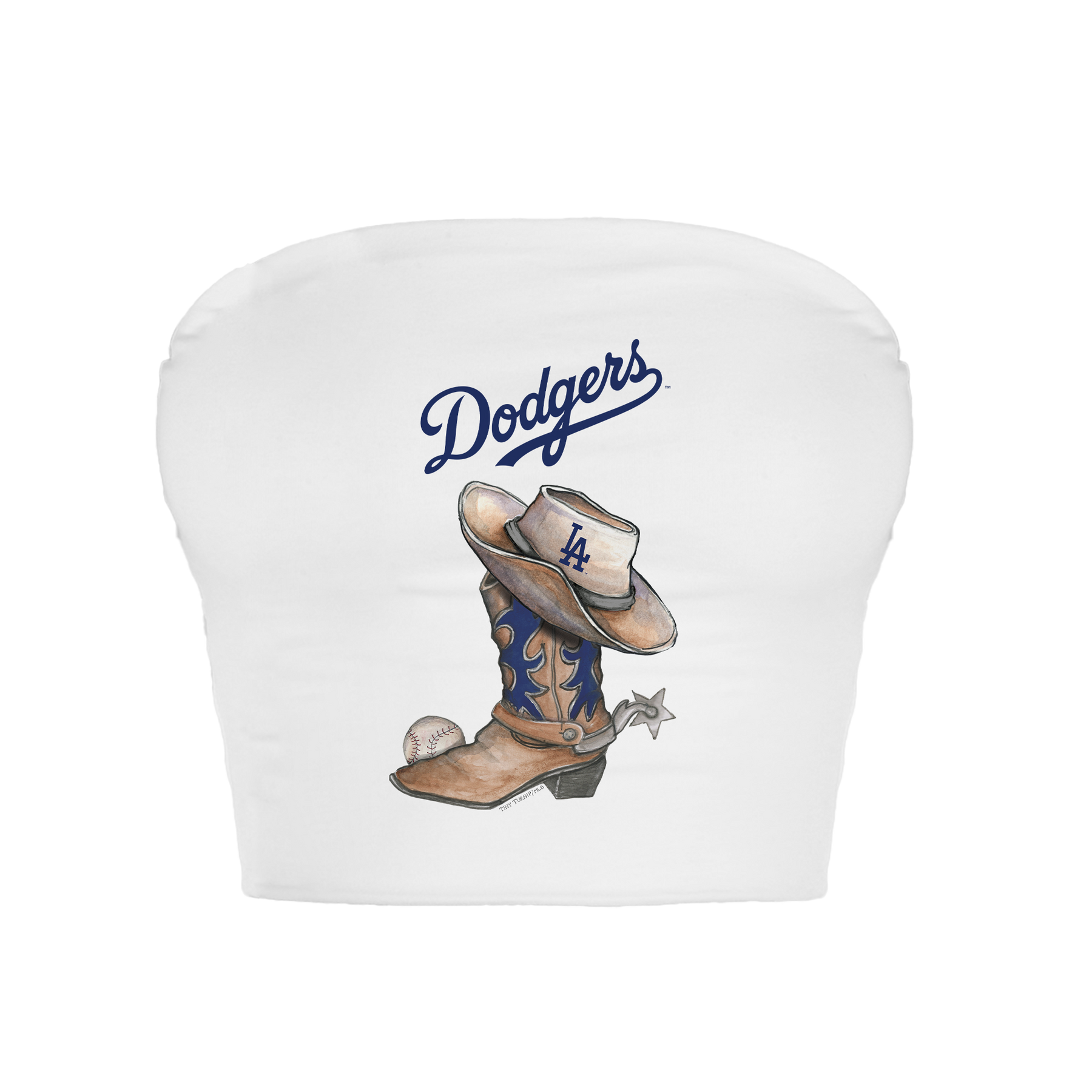 Los Angeles Dodgers Cowboy Boot Crop Tube Top
