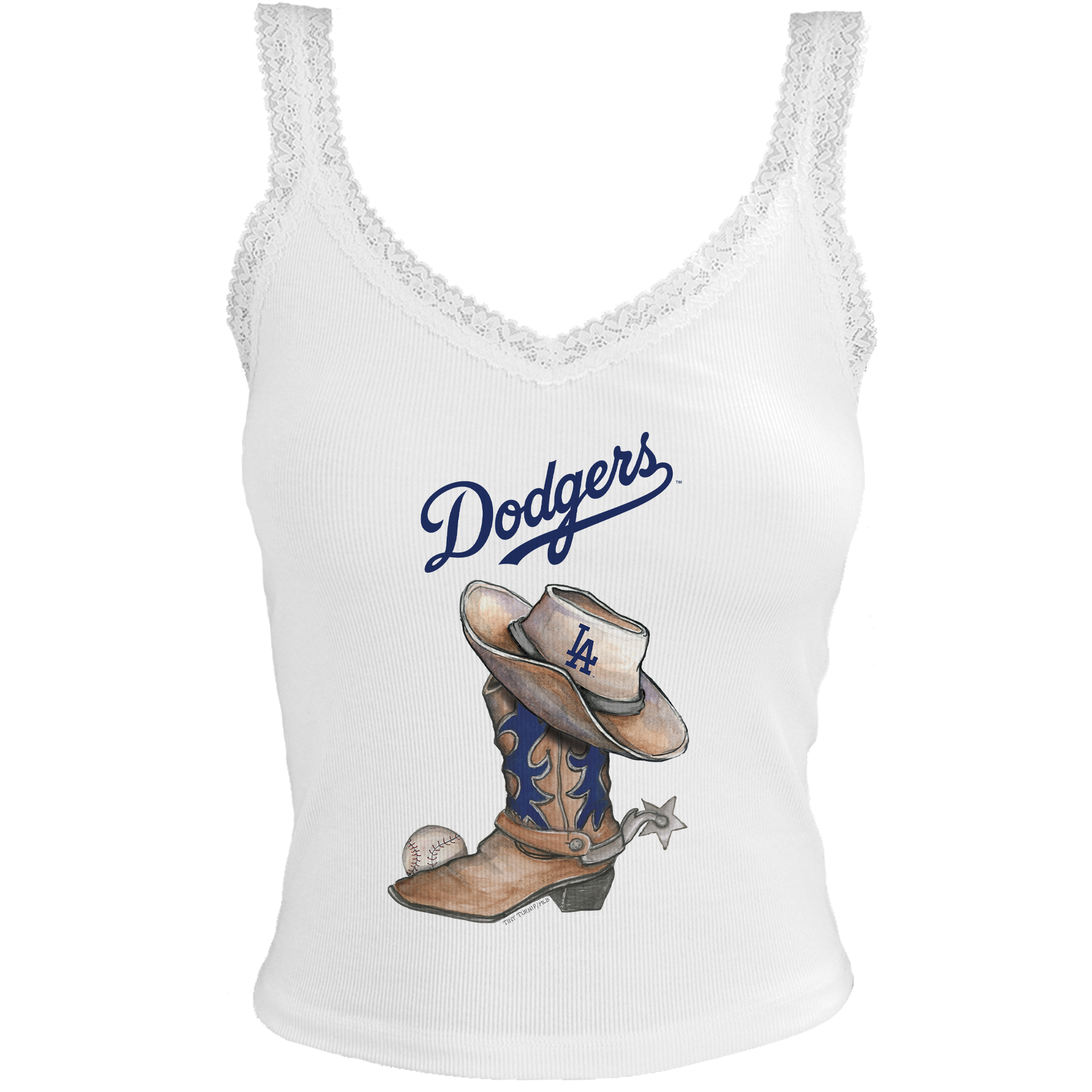 Los Angeles Dodgers Cowboy Boot Lace Tank