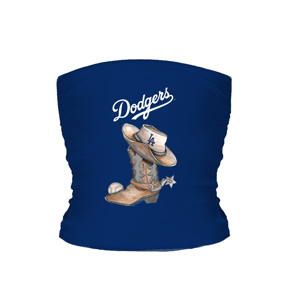 Los Angeles Dodgers Cowboy Boot Tube Top - Tiny Turnip