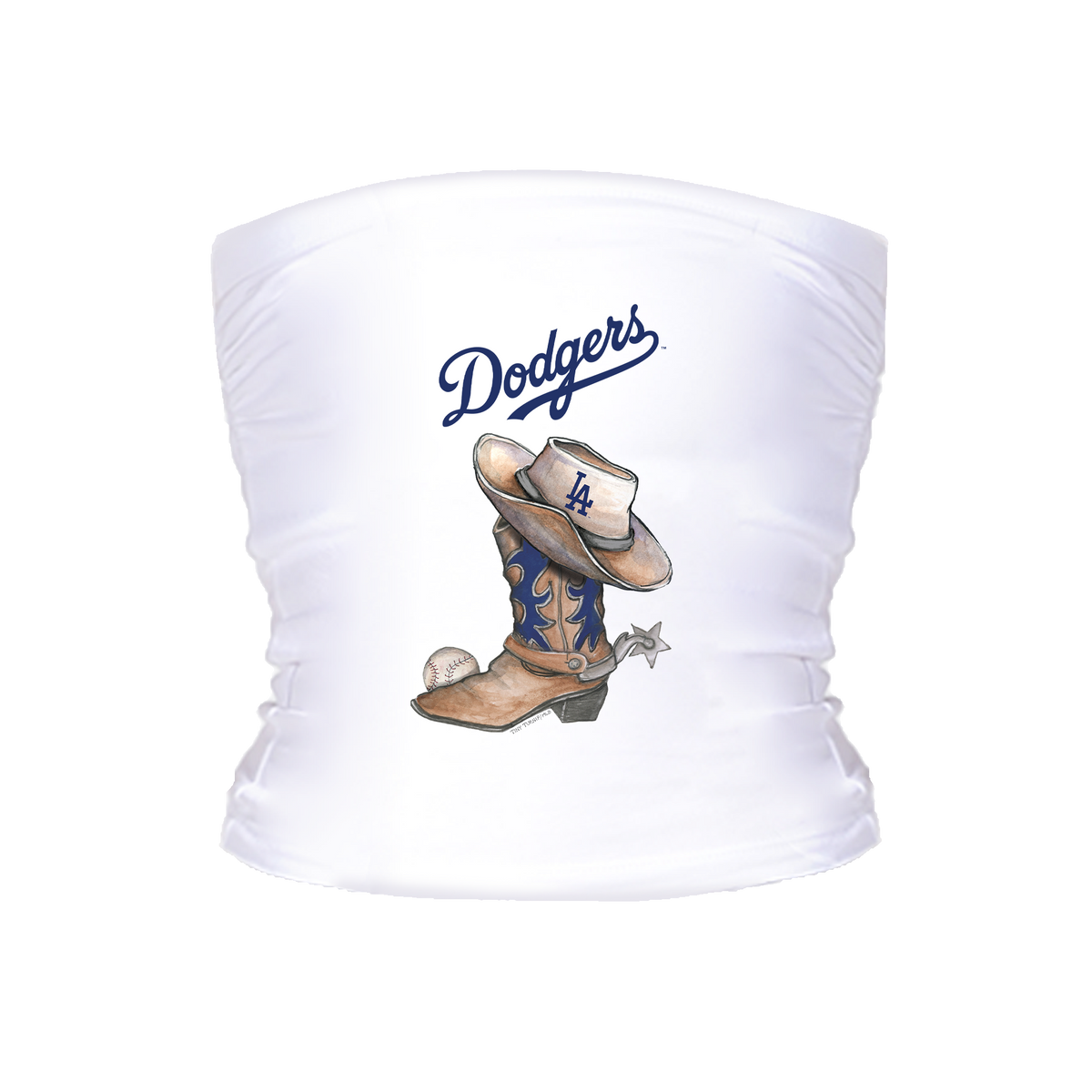 Los Angeles Dodgers Cowboy Boot Tube Top - Tiny Turnip