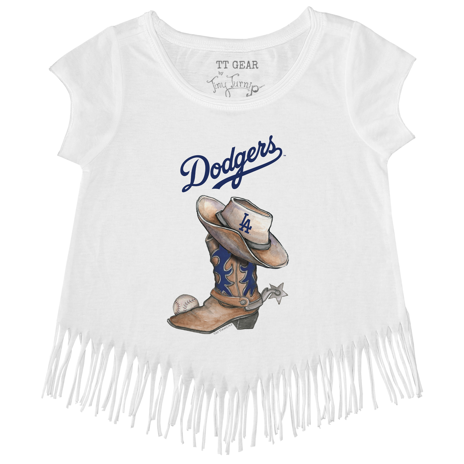 Los Angeles Dodgers Cowboy Boot Fringe Tee
