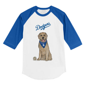 Los Angeles Dodgers Golden Retriever 3/4 Royal Blue Sleeve Raglan