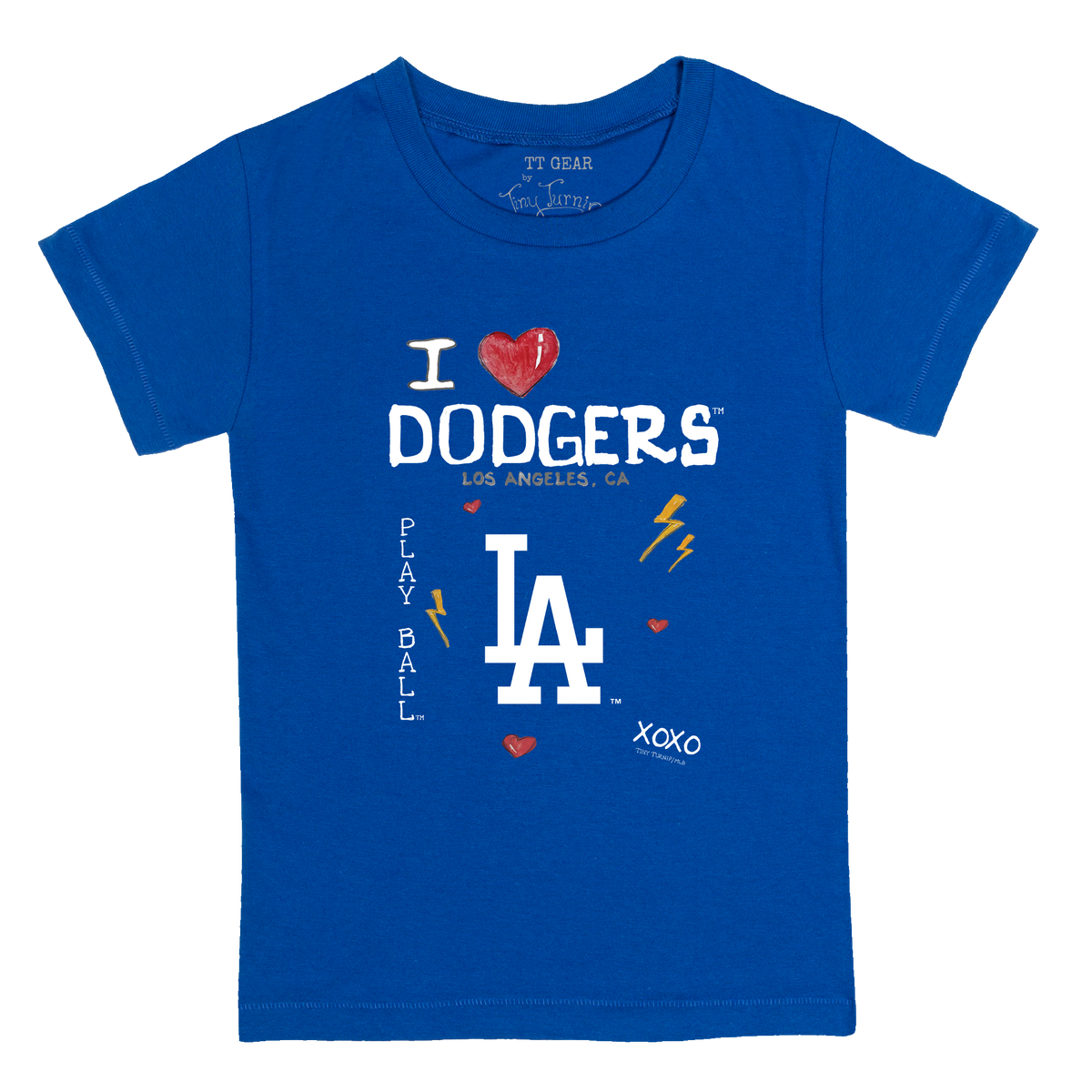 I Heart Dodgers Kid's Tee Shirt - Tiny Turnip