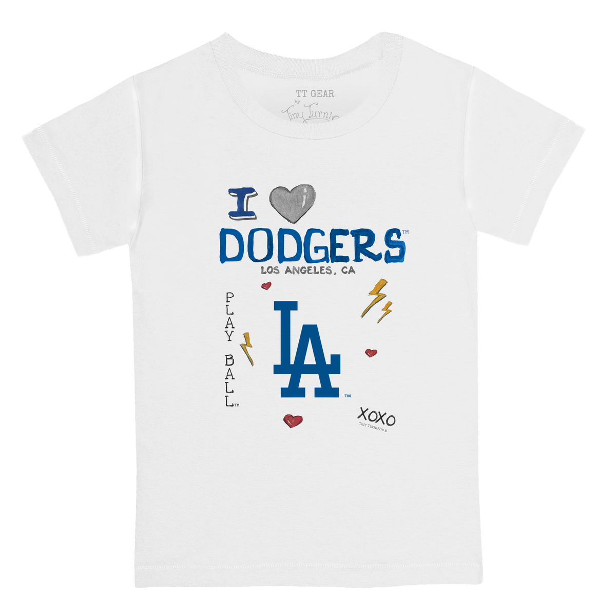 I Heart Dodgers Kid's Tee Shirt - Tiny Turnip