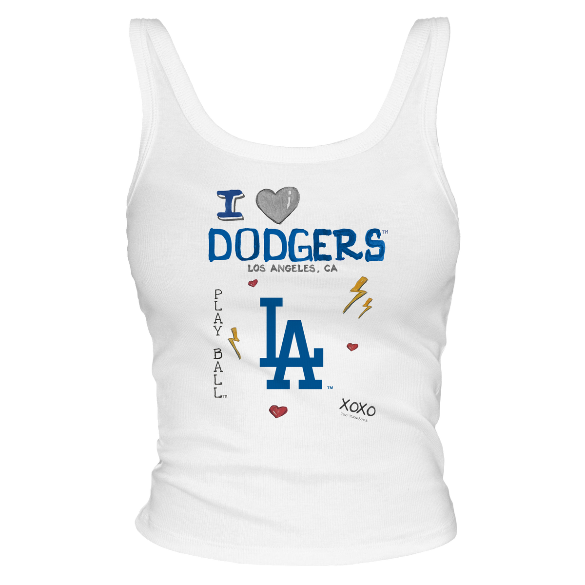 I Heart Dodgers Tank - Tiny Turnip