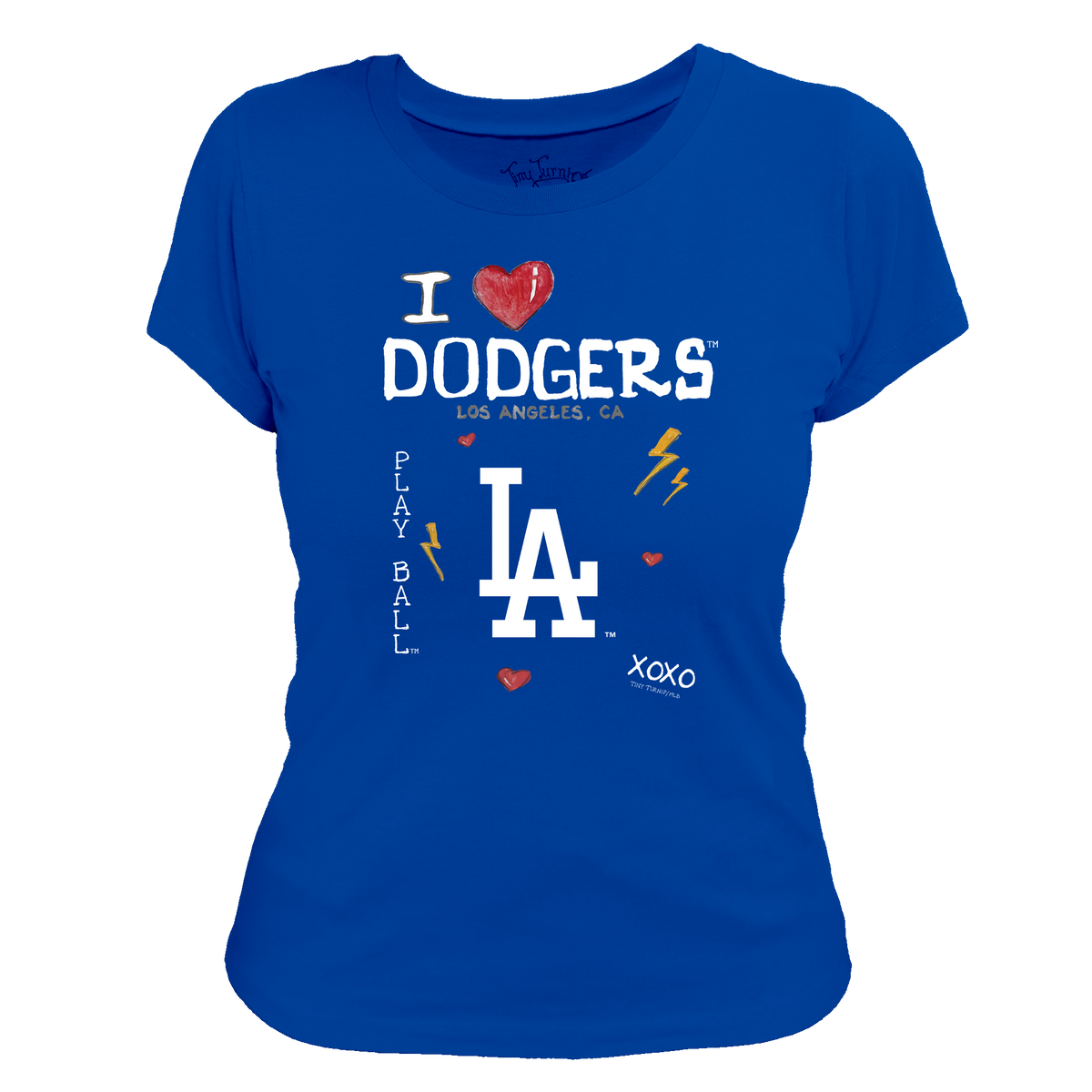 I Heart Dodgers Women's Tee Shirt - Tiny Turnip