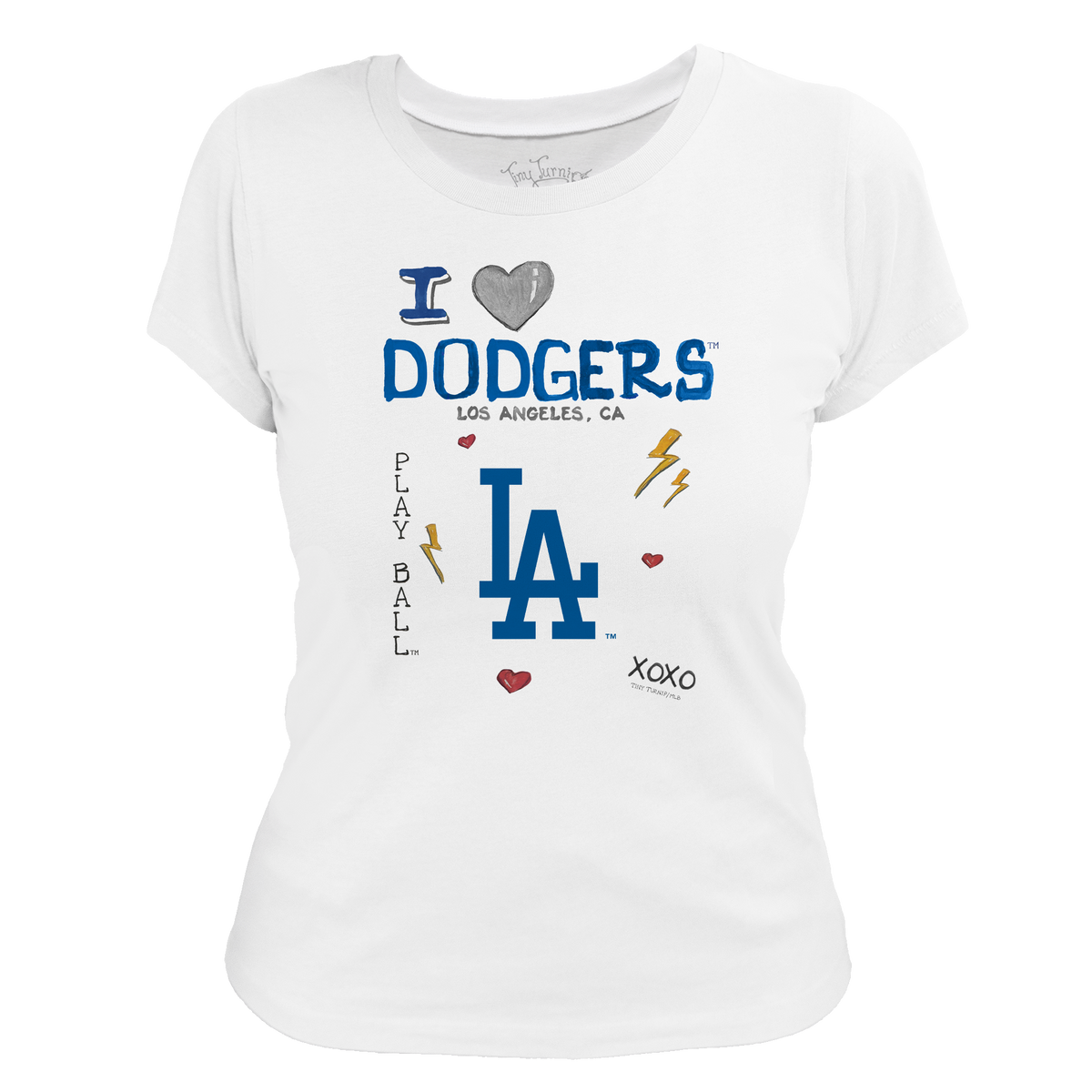 I Heart Dodgers Women's Tee Shirt - Tiny Turnip
