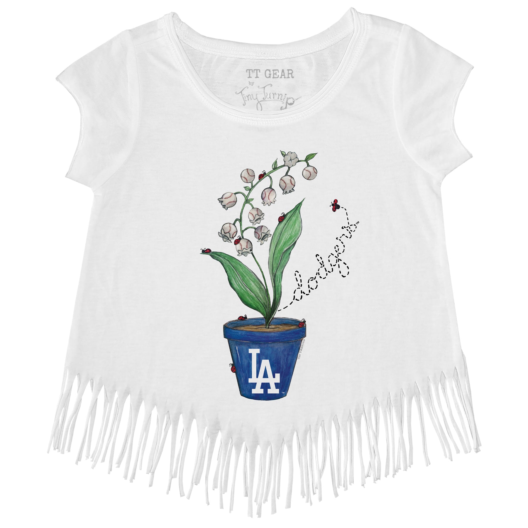 Los Angeles Dodgers Ladybug Fringe Tee