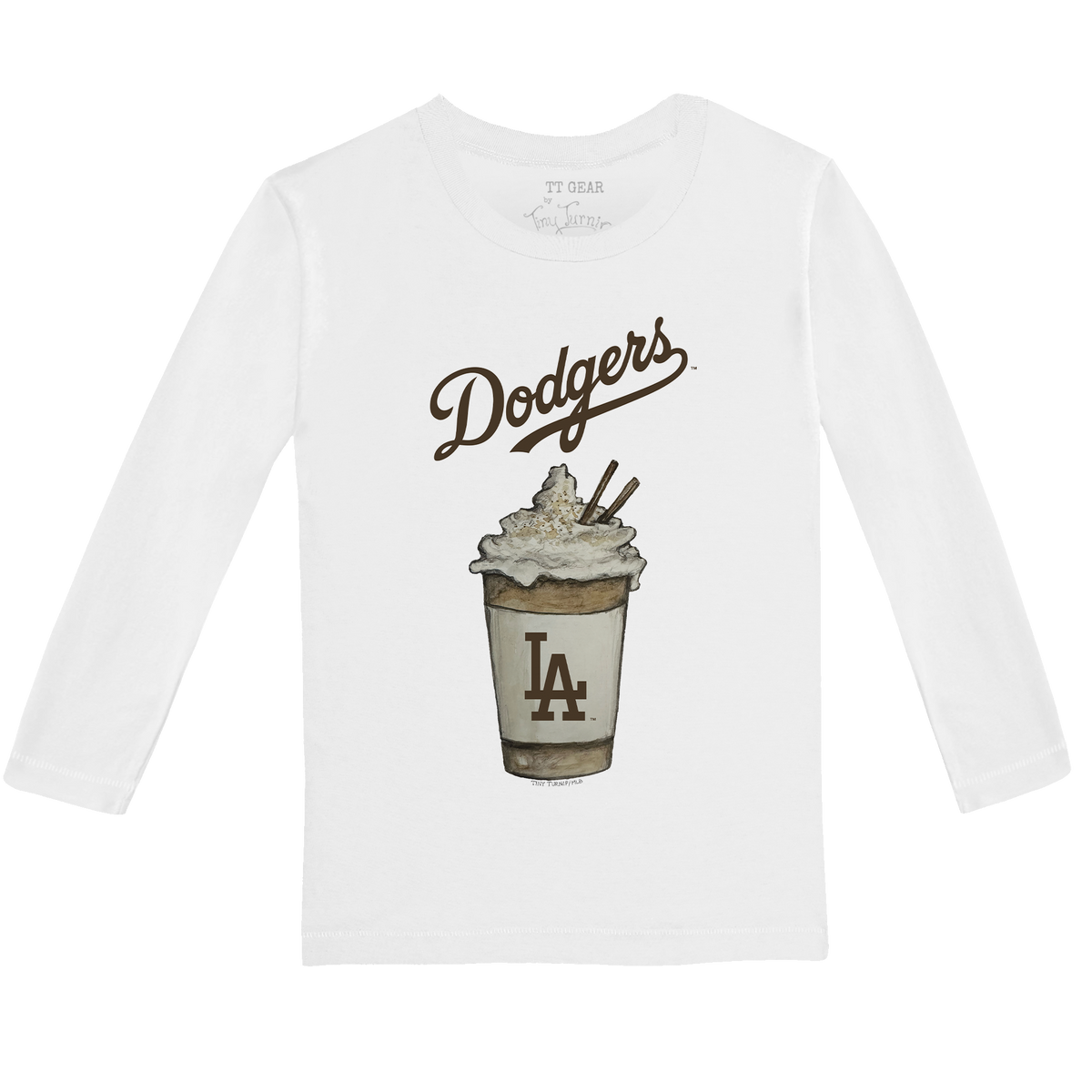 Los Angeles Dodgers Latte Long-Sleeve Tee Shirt