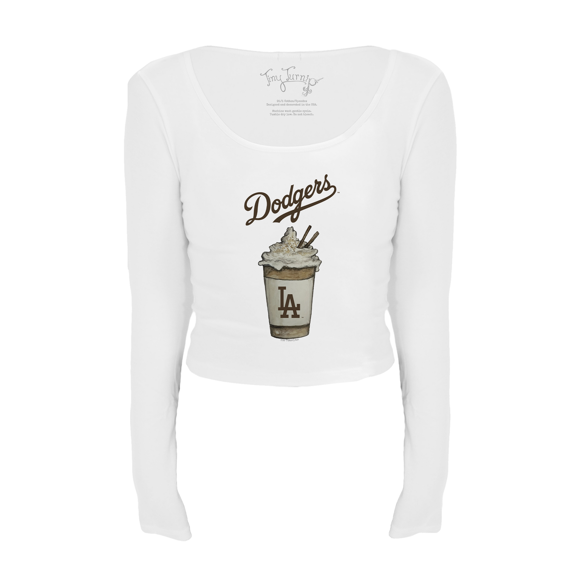Los Angeles Dodgers Latte Women's Lucy Long Sleeve
