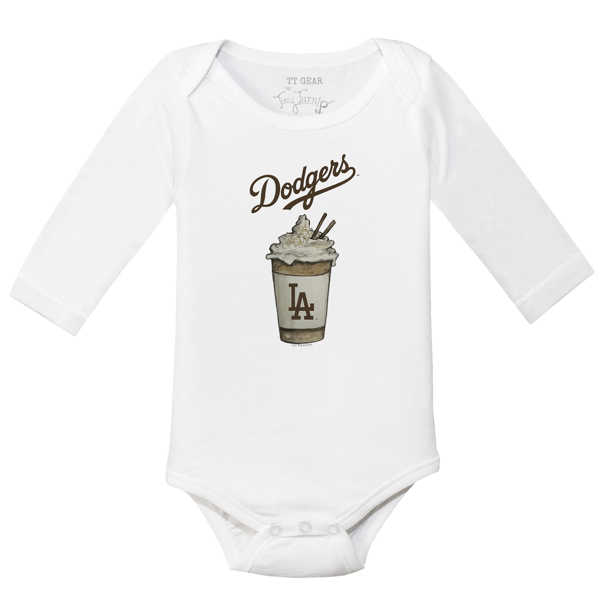 Los Angeles Dodgers Latte Long Sleeve Snapper