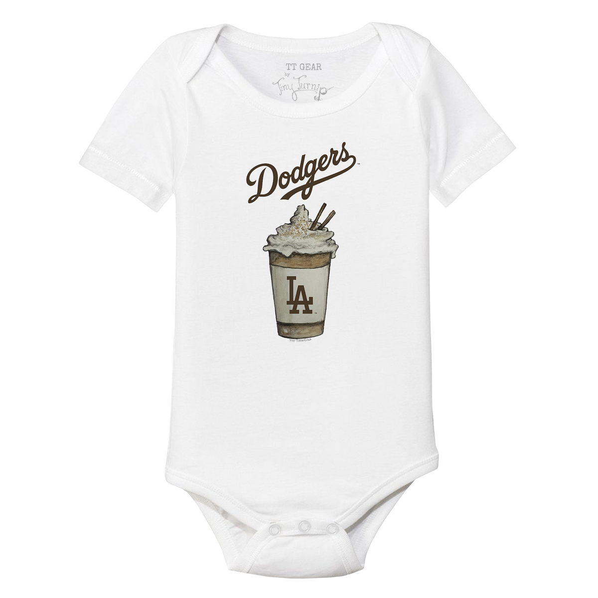 Los Angeles Dodgers Latte Short Sleeve Snapper