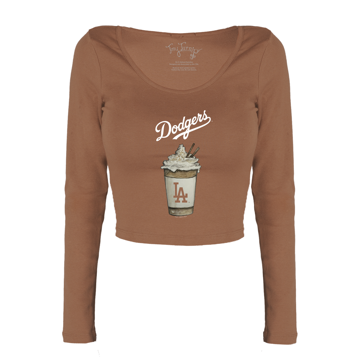 Los Angeles Dodgers Latte Women's Lucy Long Sleeve