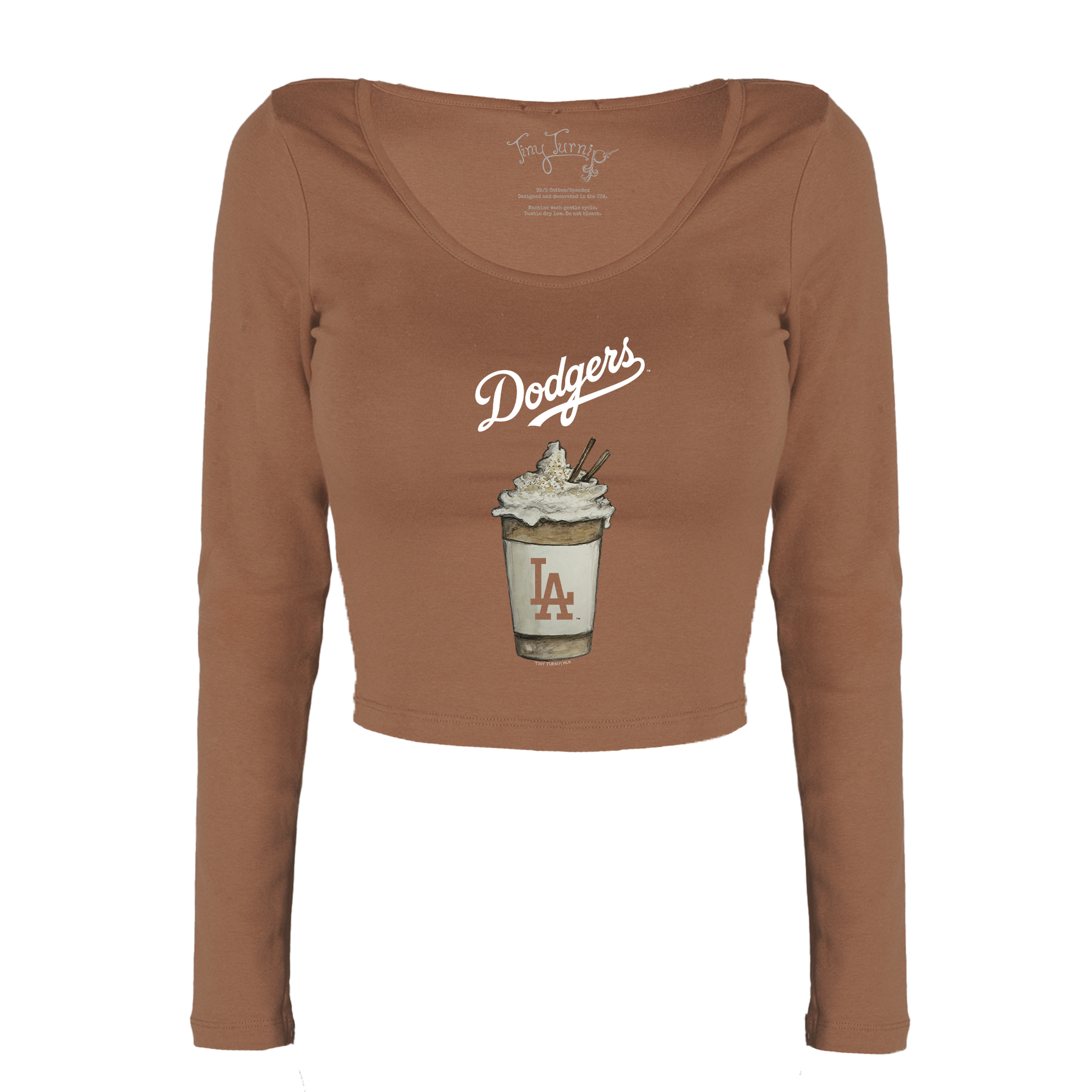 Los Angeles Dodgers Latte Women's Lucy Long Sleeve