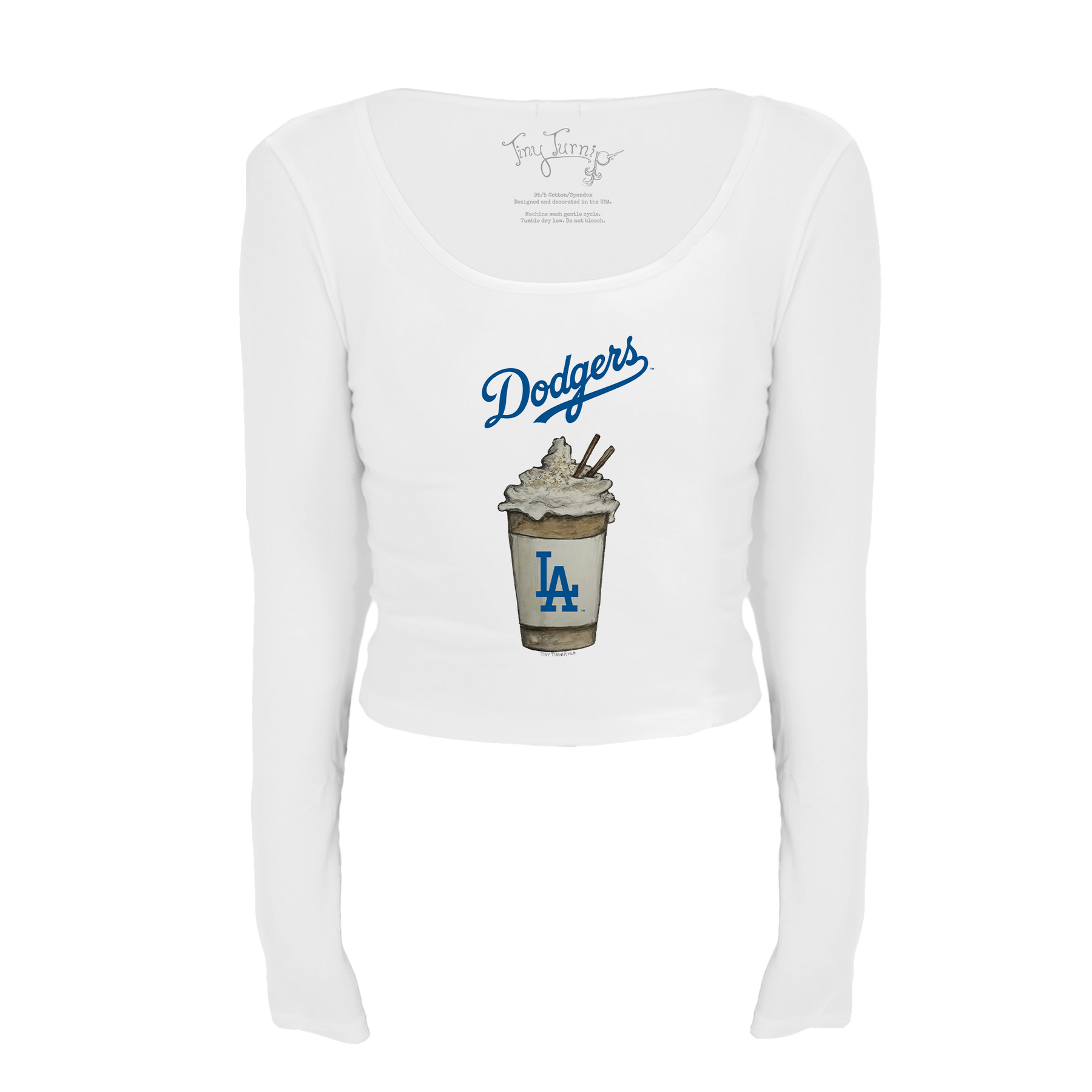 Los Angeles Dodgers Latte Women's Lucy Long Sleeve