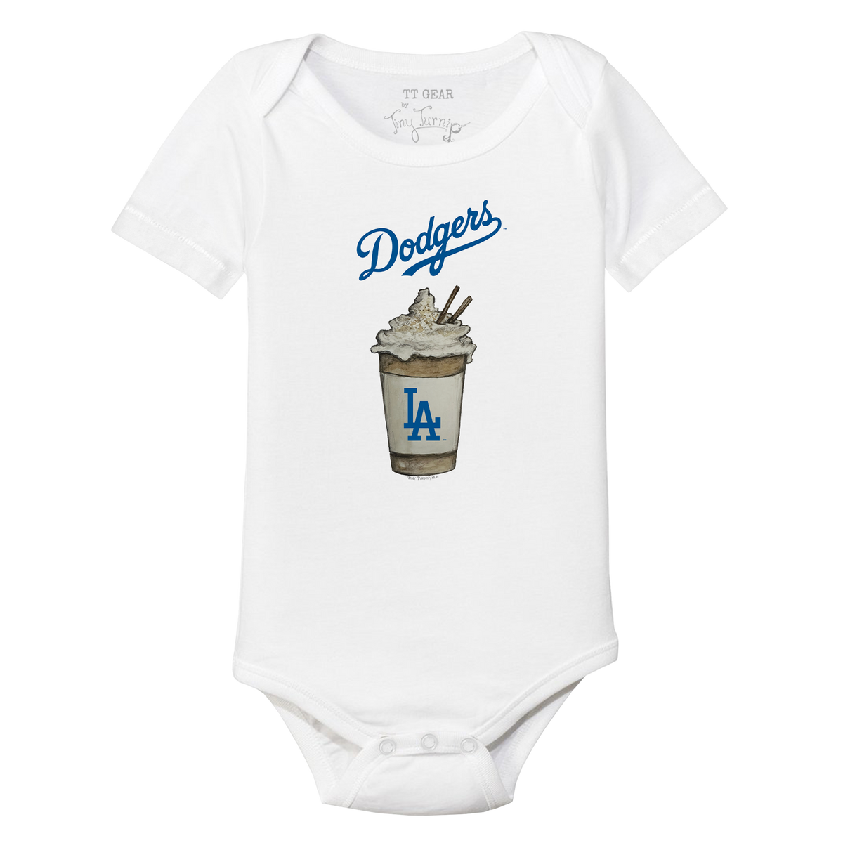 Los Angeles Dodgers Latte Short Sleeve Snapper