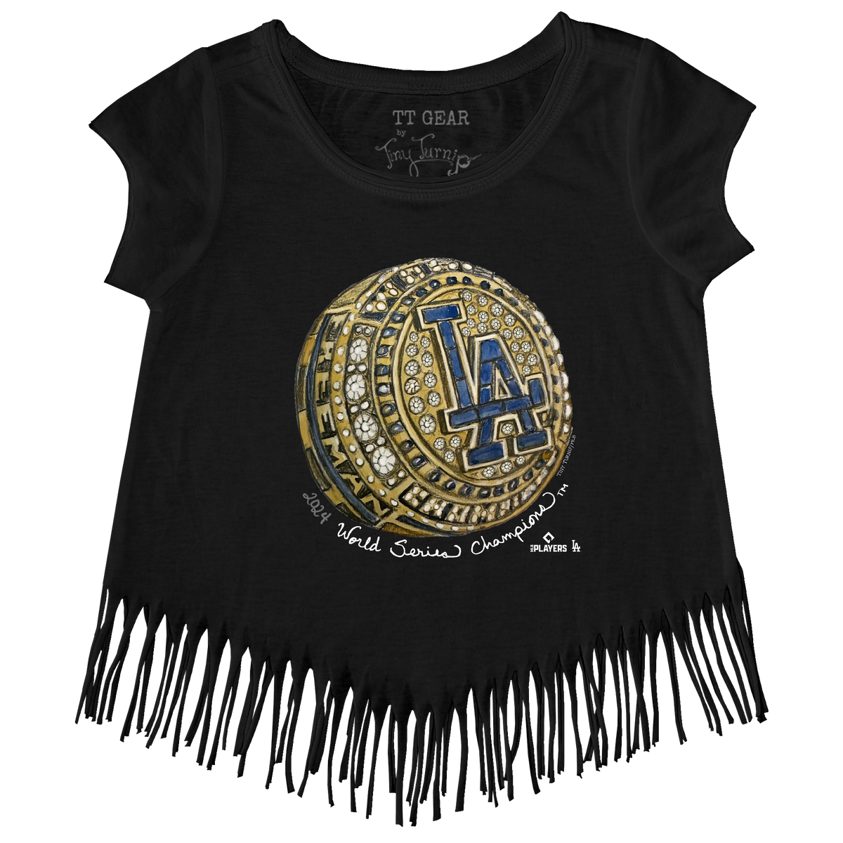 LA Dodgers Chelsea Freeman 2024 World Series Ring Fringe Tee