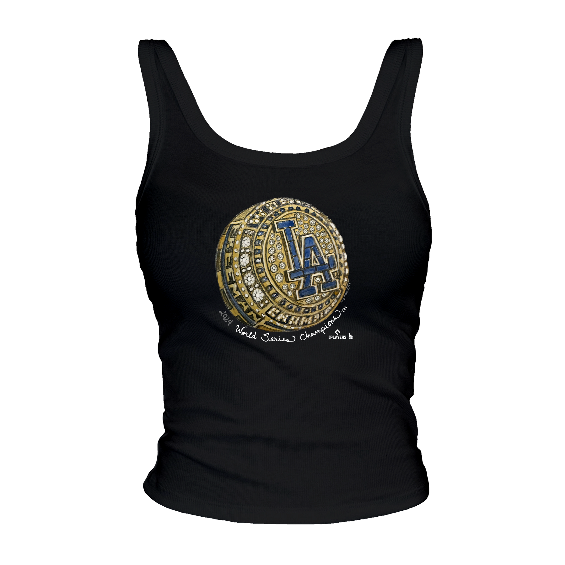 LA Dodgers Chelsea Freeman 2024 World Series Ring Ribbed Tank