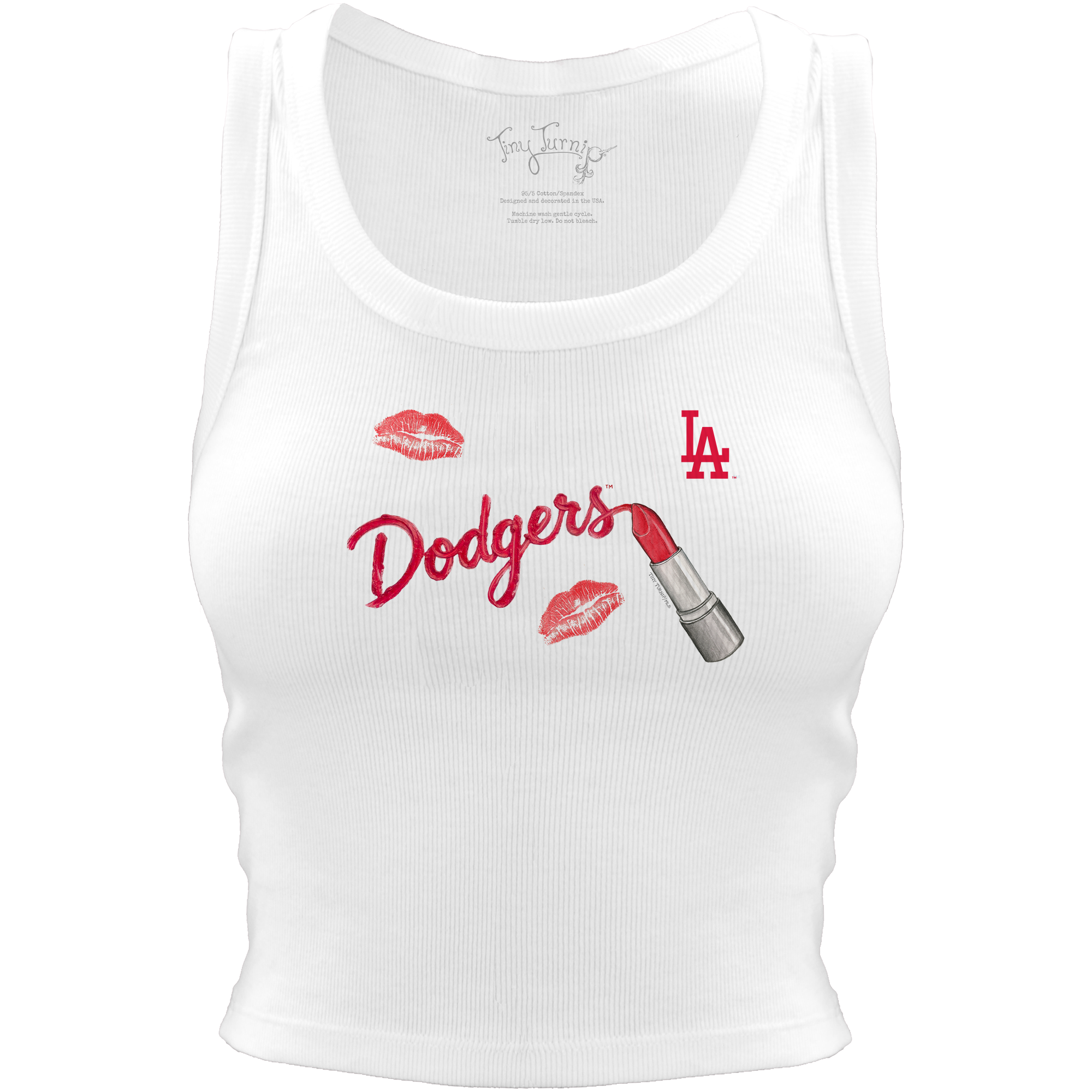 Los Angeles Dodgers Lipstick Crop Tank | Tiny Turnip