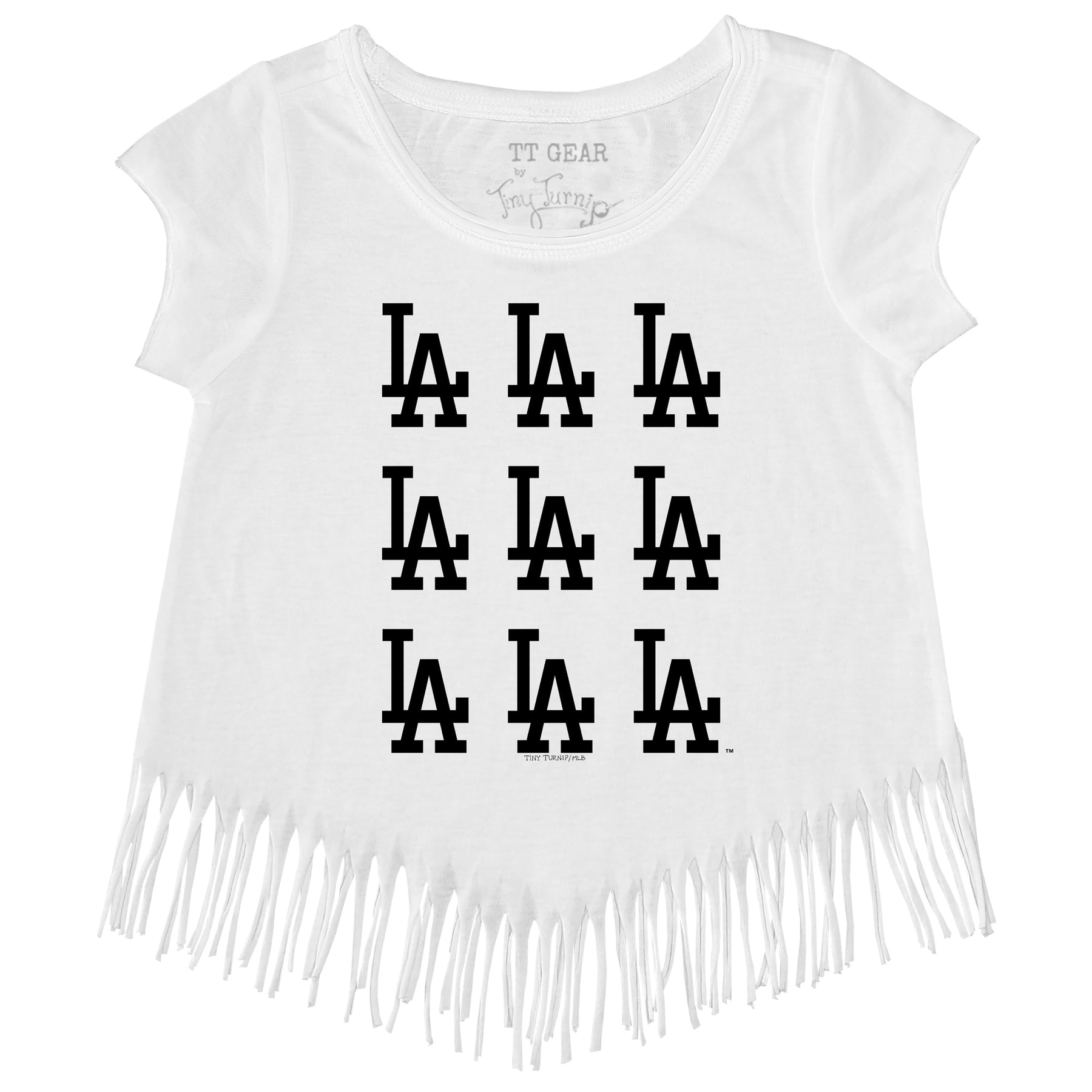Los Angeles Dodgers Logo Grid Fringe Tee